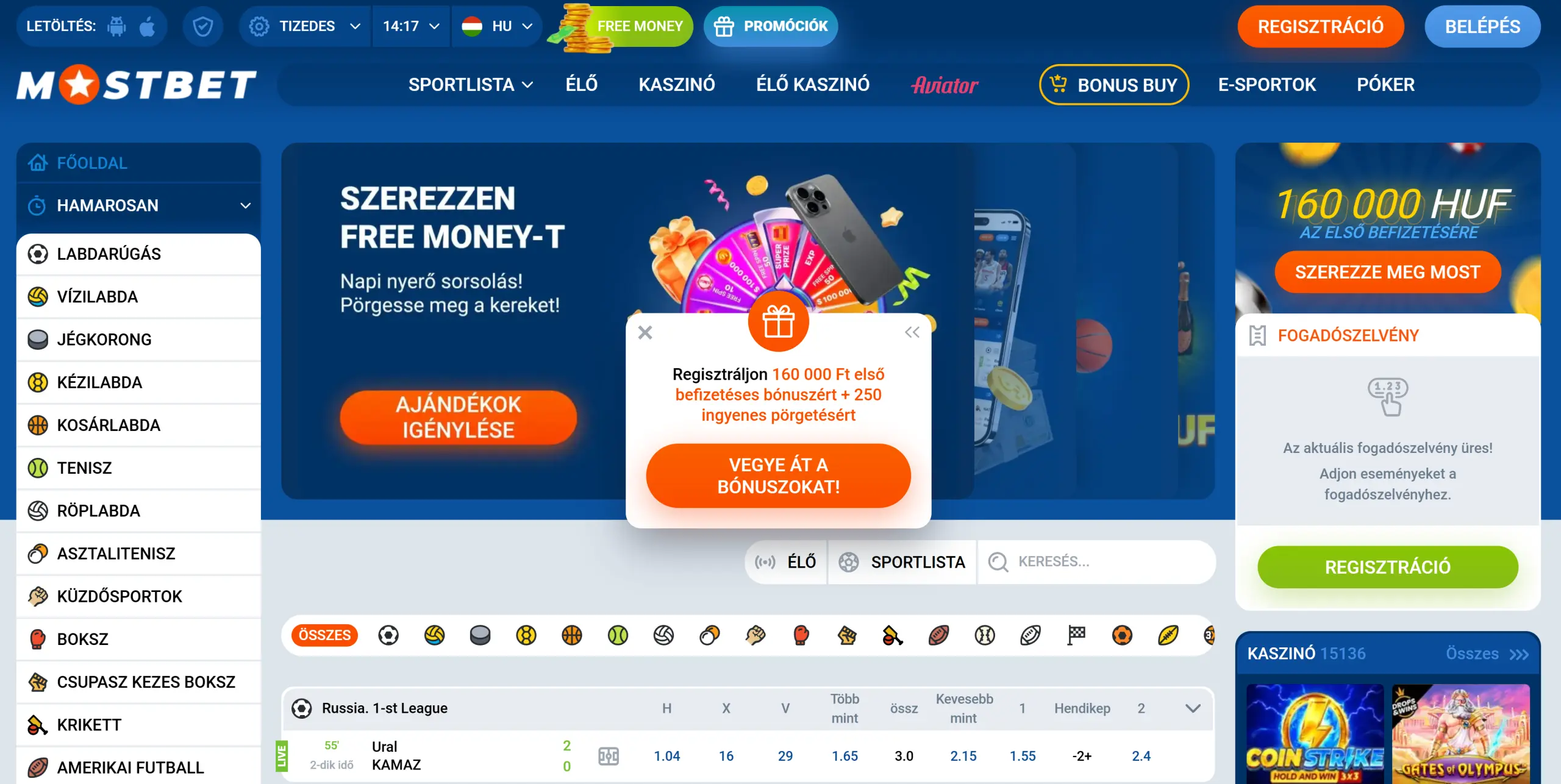 Mostbet regisztráció
